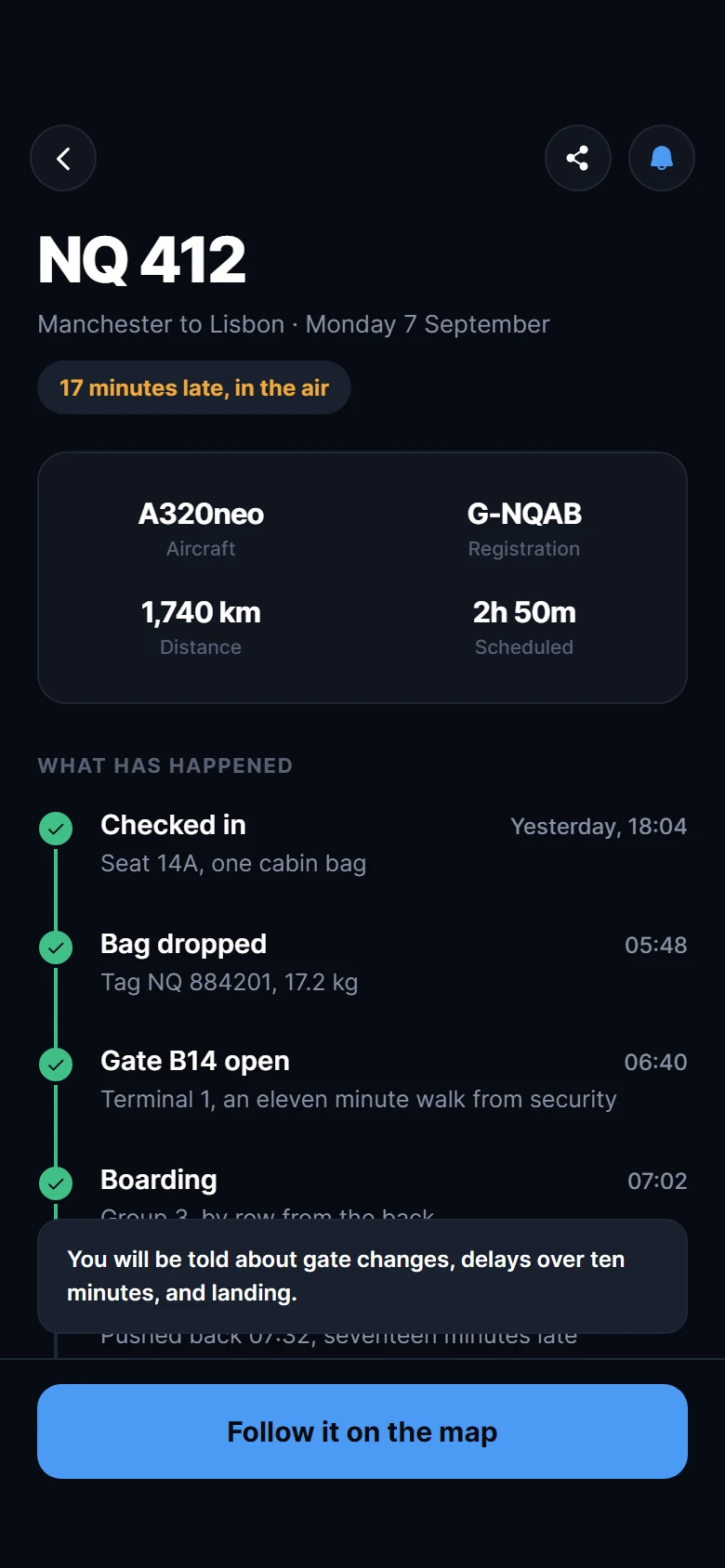 Tailwind Flight Detail preview