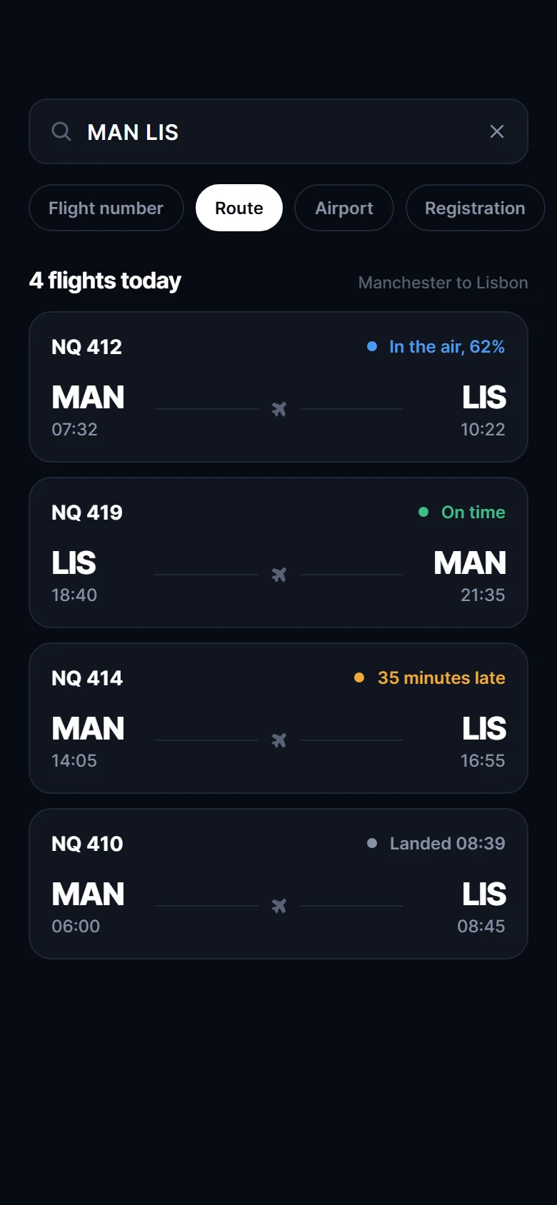 Tailwind Flight Search preview