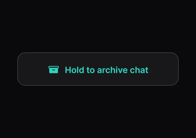 Tether Hold to archive chat preview