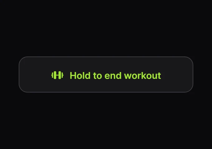 Tether Hold to end workout preview