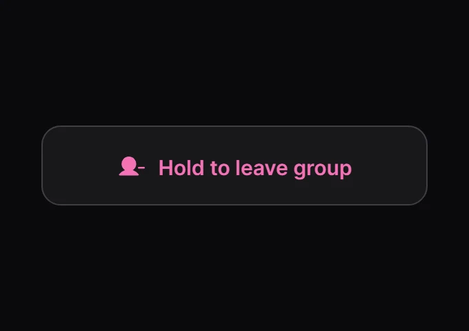 Tether Hold to leave group preview