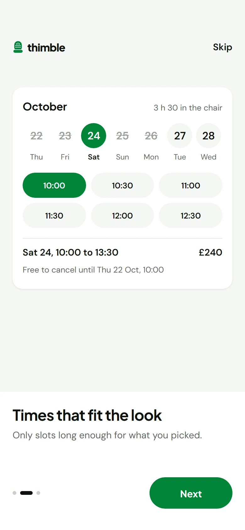 Thimble Intro Times preview
