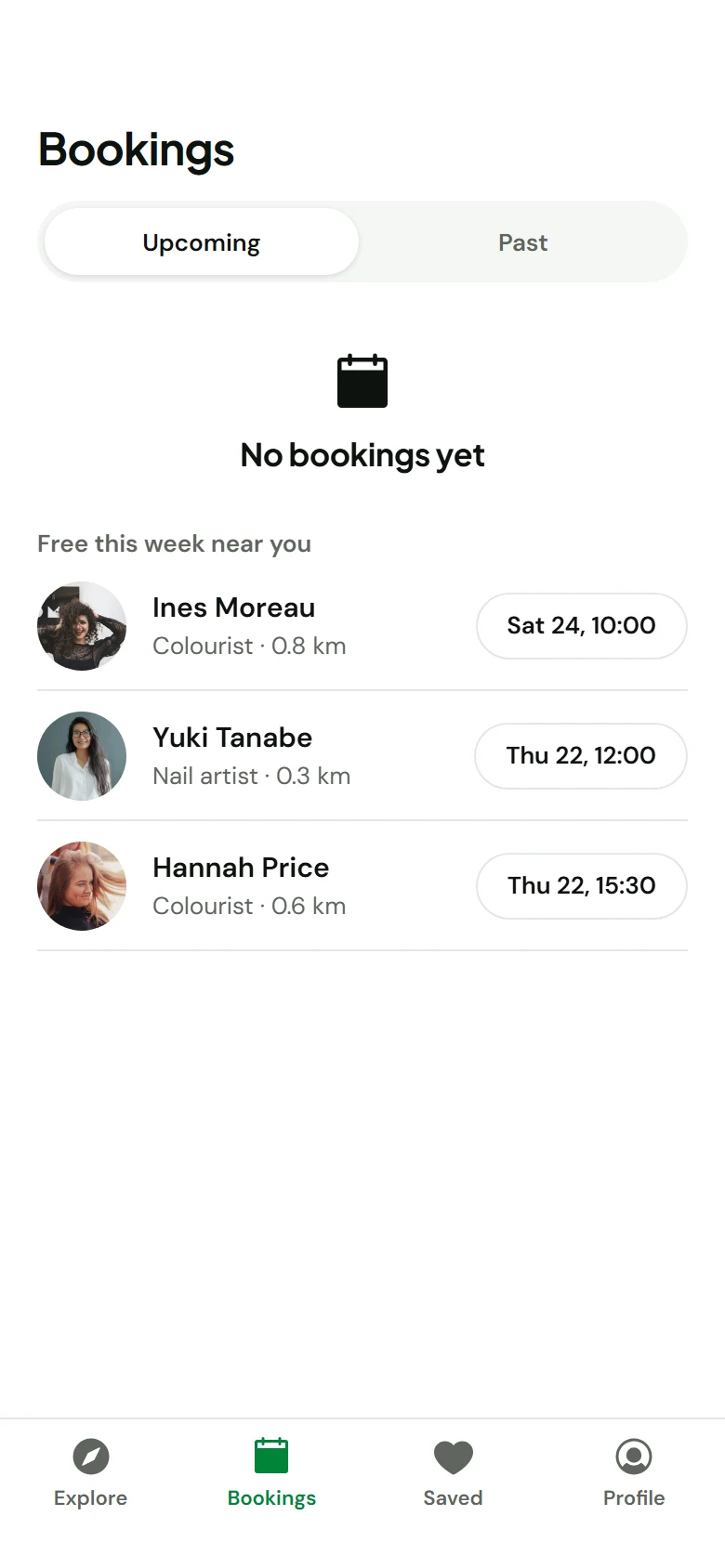 Thimble No Bookings preview