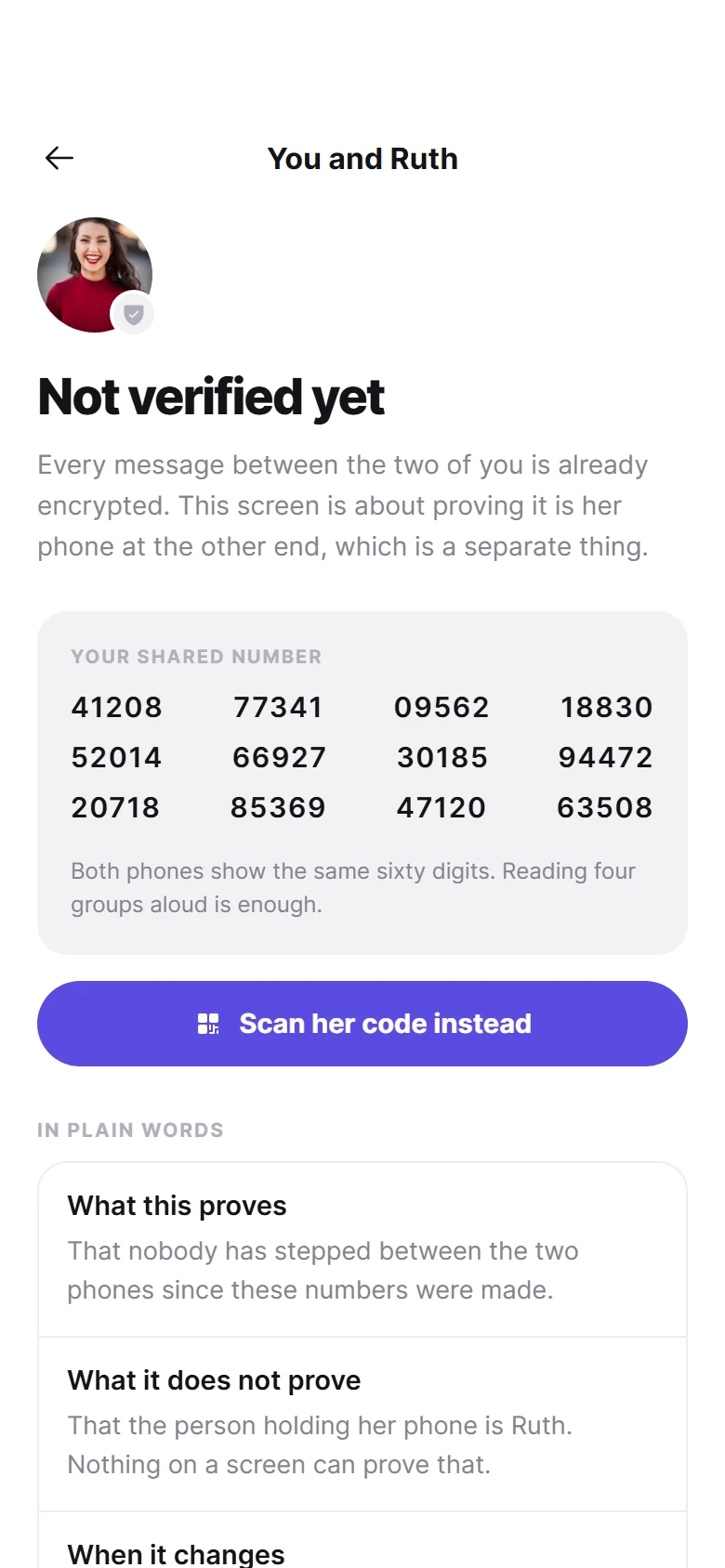 Thread Verify a Contact 미리보기