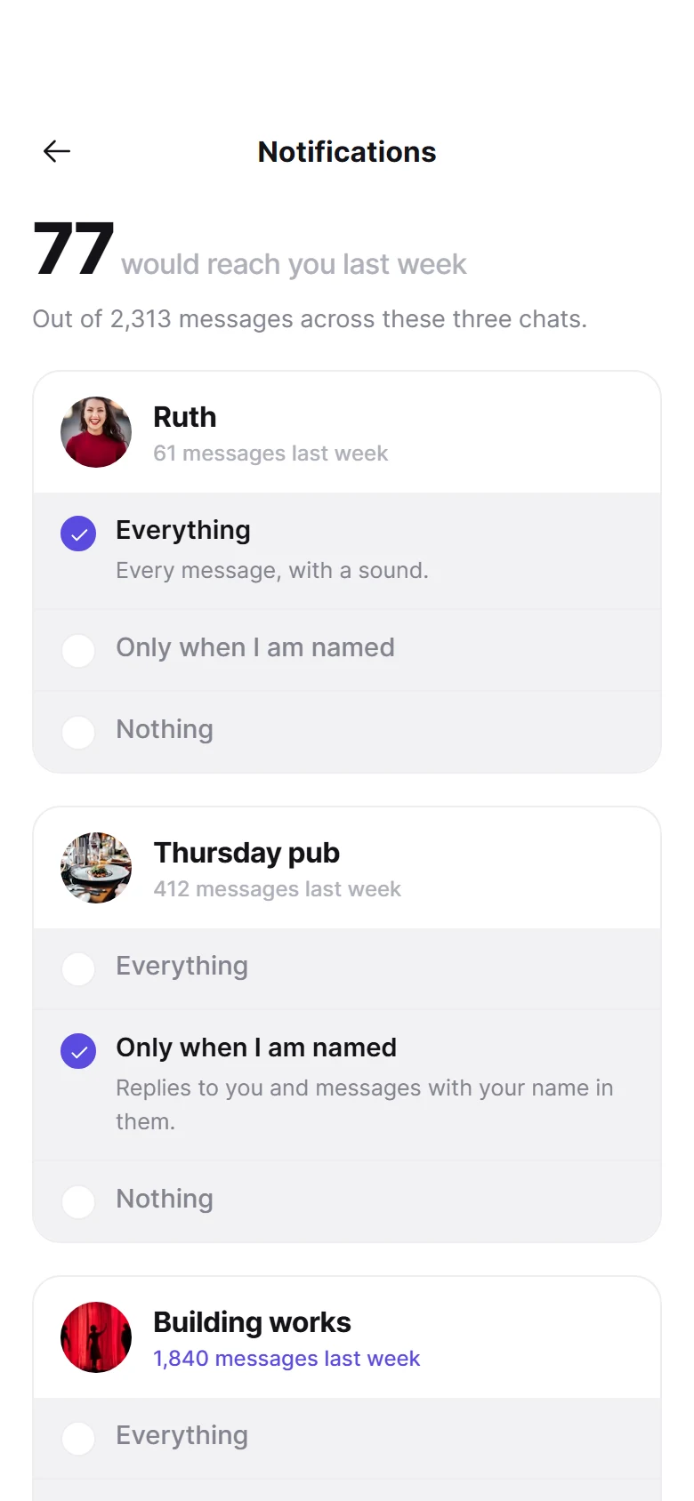 Vista previa de Thread Chat Notifications