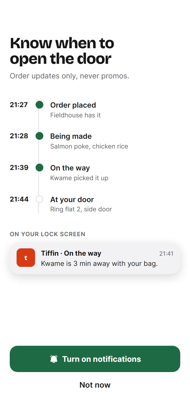 Pratinjau Tiffin Notifications