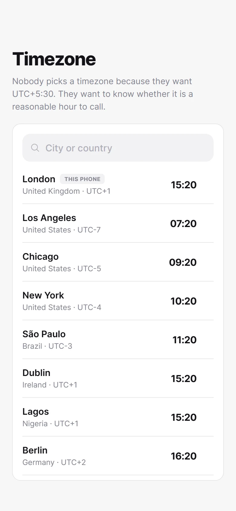 Превью Timezone