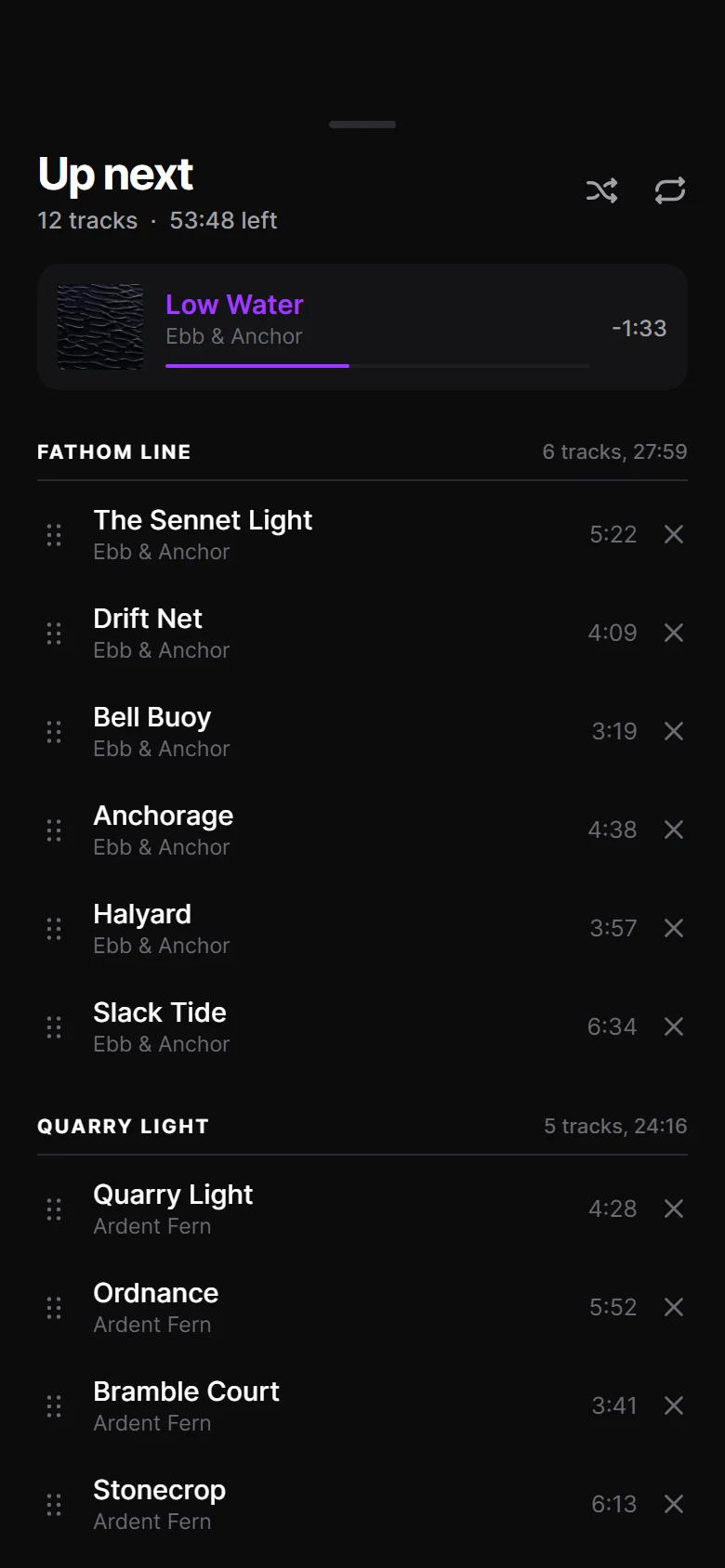 Tonearm Queue preview