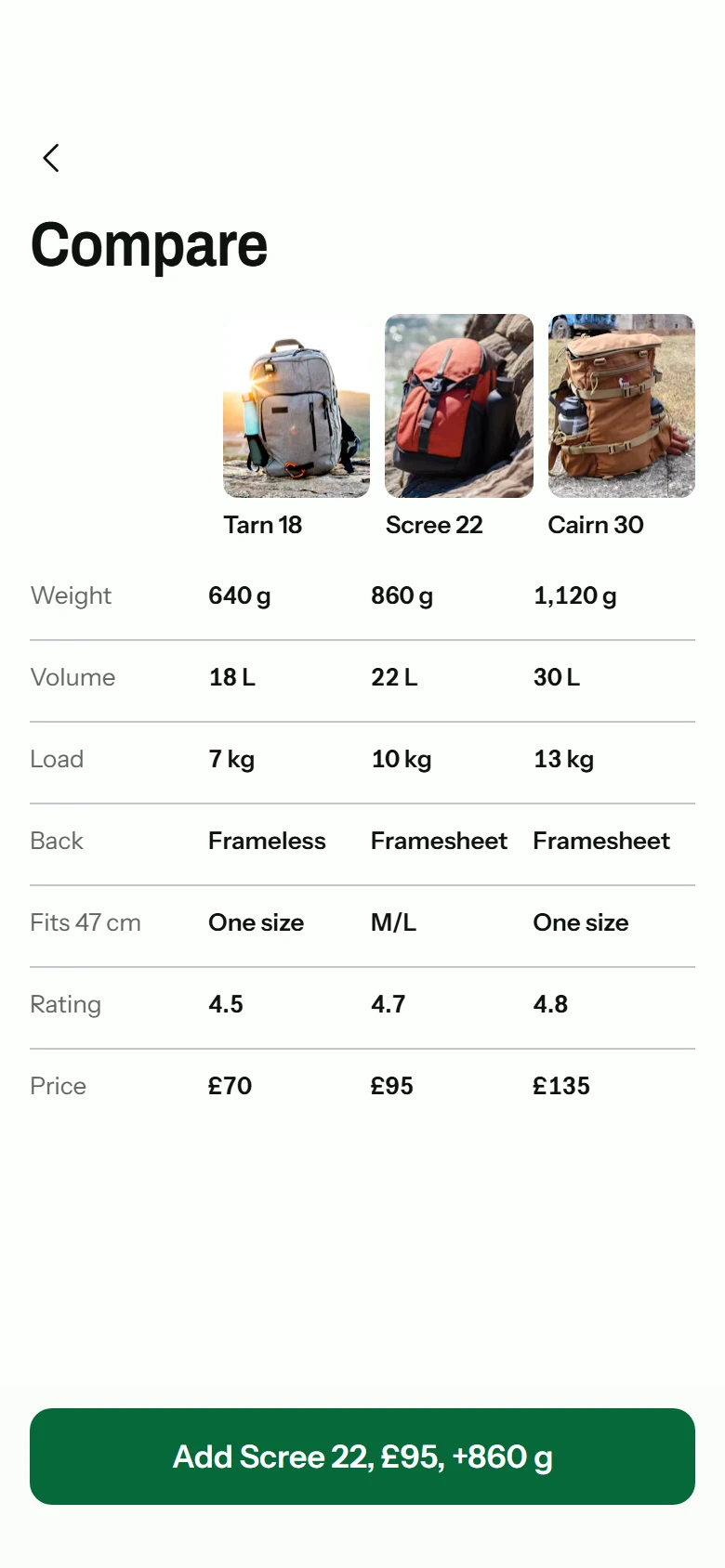 Trail Store Compare preview