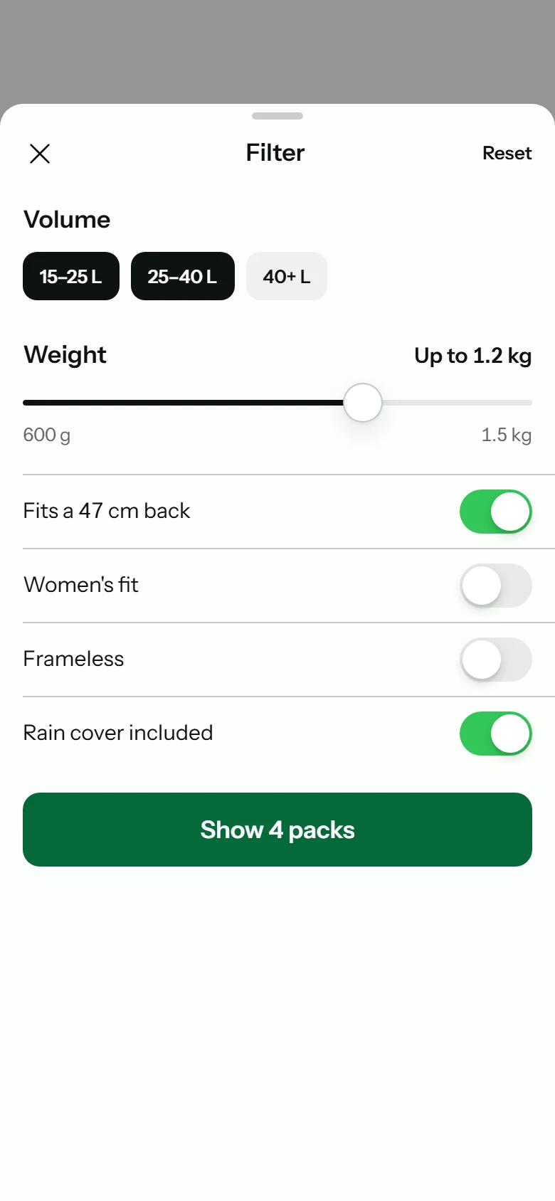 Trail Store Filters preview