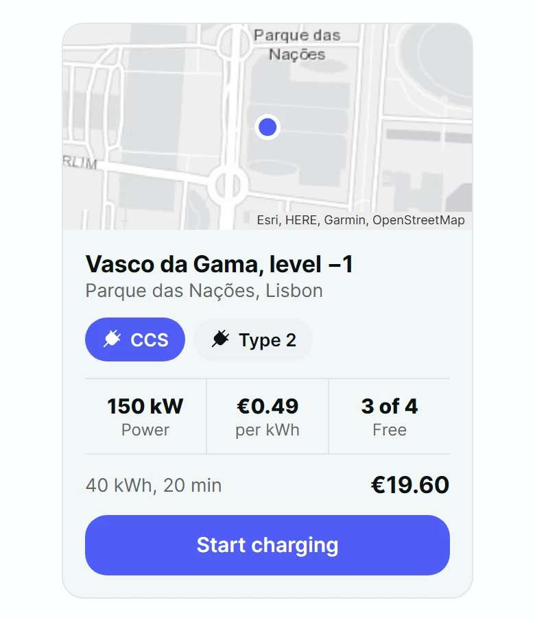 Transit EV Charging Card preview