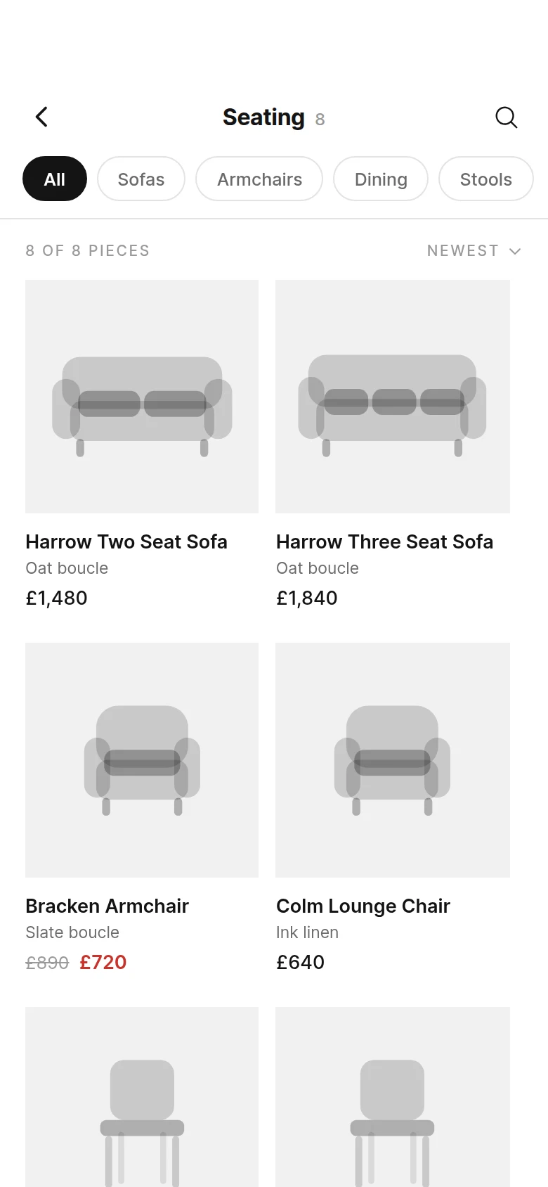 Trestle Seating Category preview