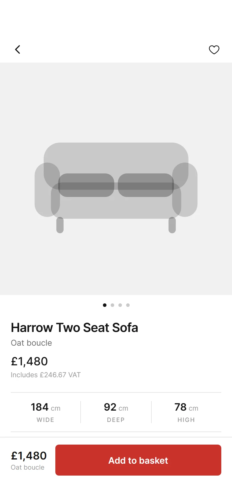 Trestle Sofa Product Page preview