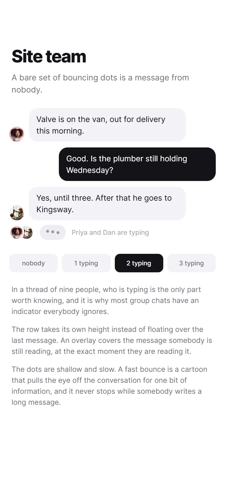 Prévia de Who is typing