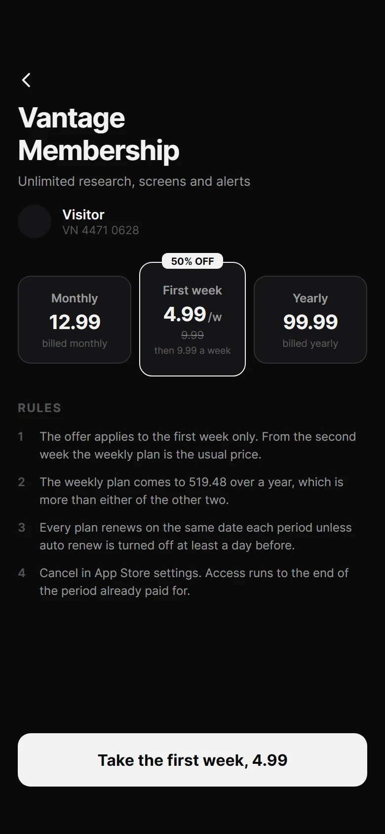 Vantage Limited Time Middle preview