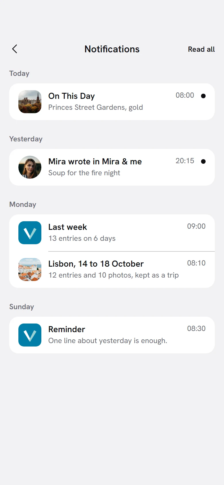 Vellum Notifications preview
