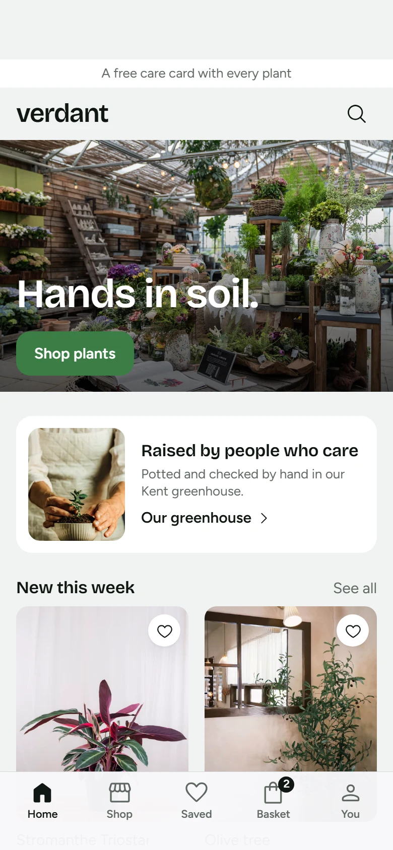 Verdant Store Home preview