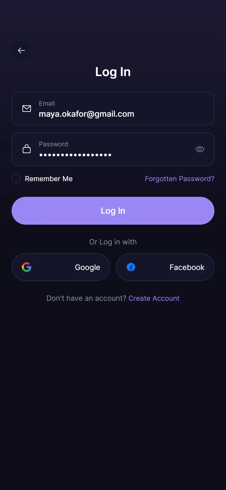 Vesper Log In preview