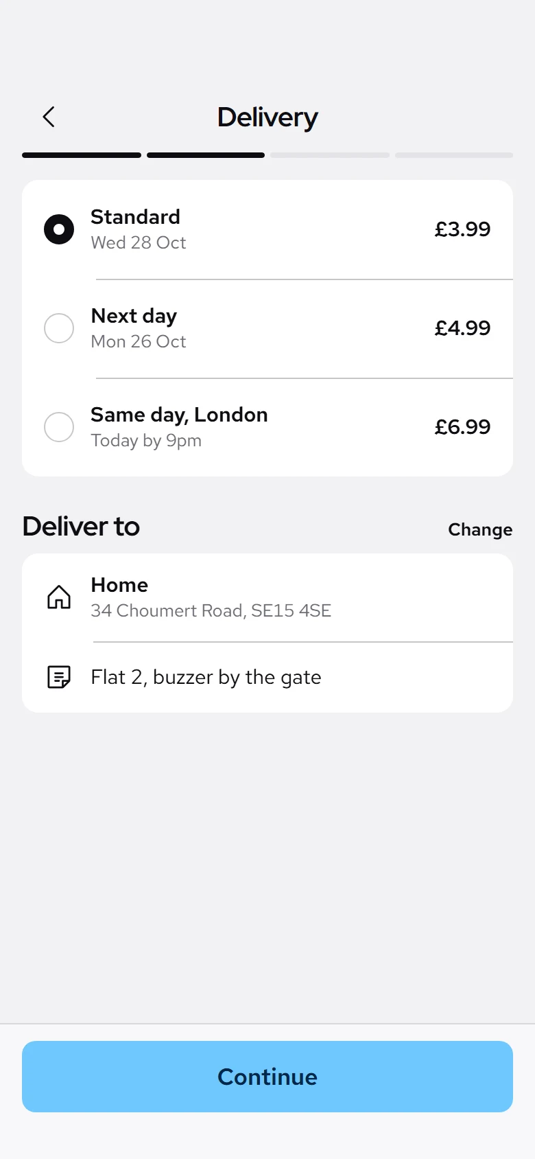 Volt Store Delivery Options preview