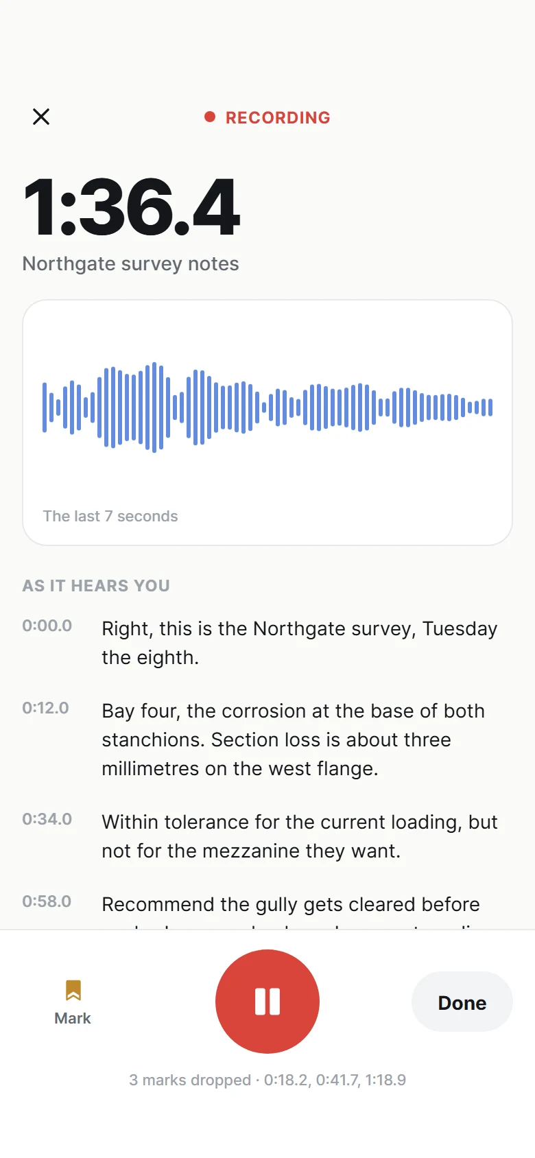 Prévia de Waveform Recording